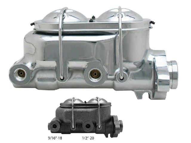 Master Cylinder: Disc/Disc Alloy Chrome  1 1/8" bore